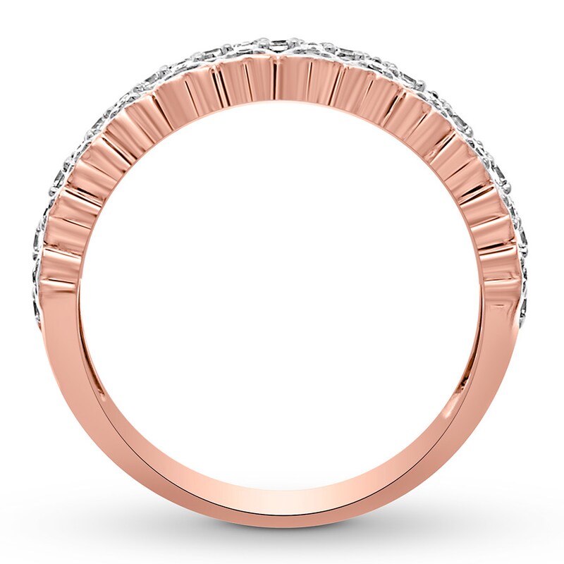 Main Image 2 of Previously Owned Diamond Heart Band 1/3 ct tw Round-cut 14K Two-Tone Gold