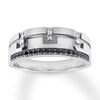 Thumbnail Image 1 of Previously Owned Men's Diamond Ring 1/4 ct tw Black & White 10K White Gold