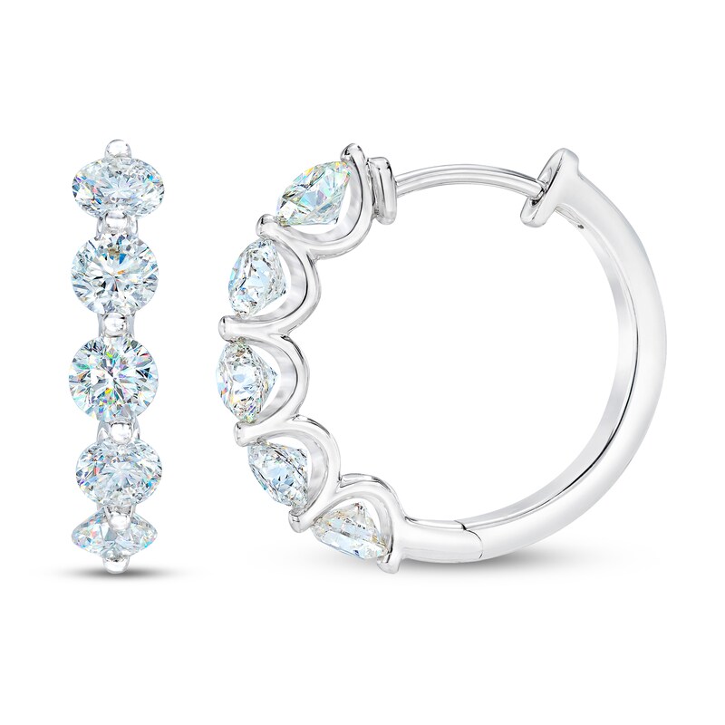 Main Image 2 of Previously Owned THE LEO First Light Diamond Earrings 2 ct tw Round 14K White Gold