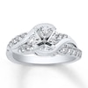 Thumbnail Image 1 of Previously Owned Diamond Ring Setting 1/2 ct tw Round 18K White Gold