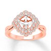 Thumbnail Image 1 of Previously Owned Diamond Ring Setting 3/8 ct tw Round-cut 14K Rose Gold