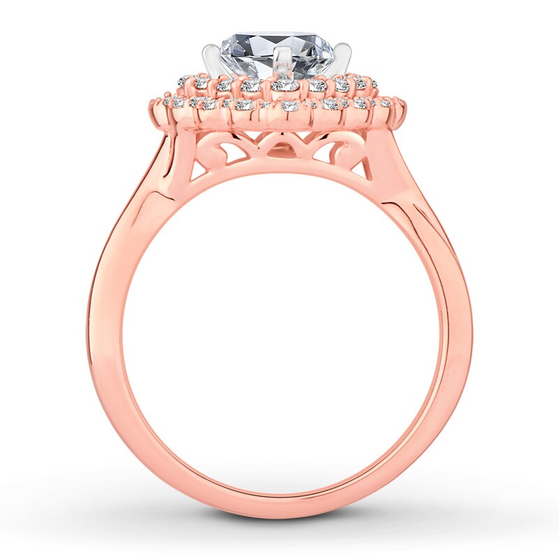 Main Image 2 of Previously Owned Diamond Ring Setting 3/8 ct tw Round-cut 14K Rose Gold