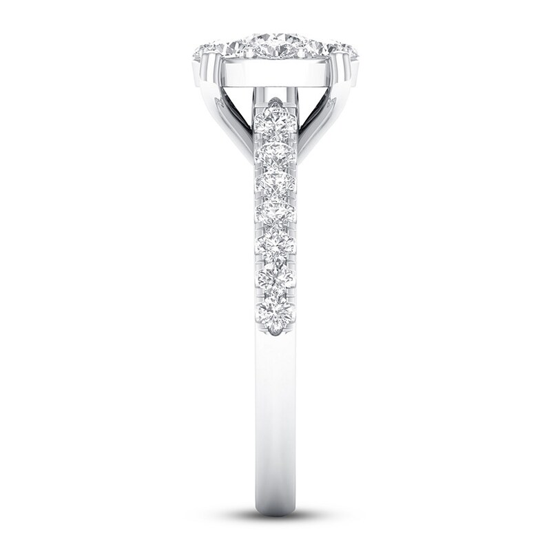 Main Image 3 of Previously Owned Diamond Engagement Ring 1 1/5 ct tw Round 14K White Gold
