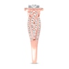 Thumbnail Image 2 of Previously Owned Vera Wang WISH Diamond Engagement Ring 1 ct tw Princess/Round 14K Rose Gold