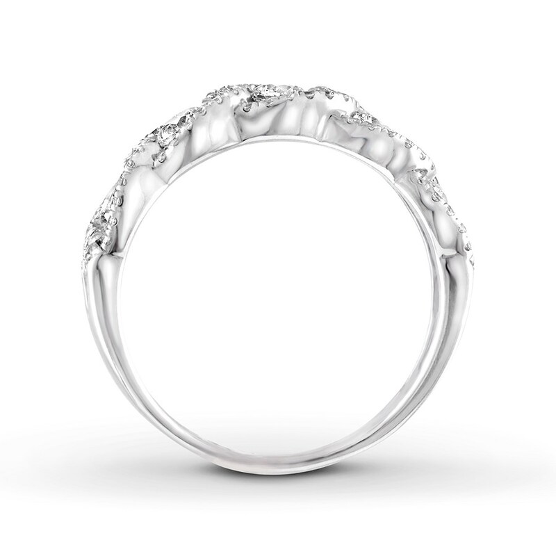 Main Image 2 of Previously Owned Diamond Anniversary Band 1 ct tw Round-cut 14K White Gold
