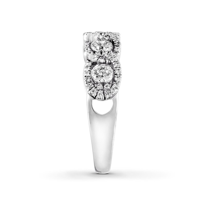 Main Image 3 of Previously Owned Diamond Anniversary Band 1 ct tw Round-cut 14K White Gold