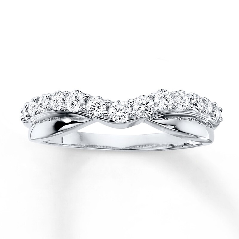 Main Image 1 of Previously Owned Diamond Anniversary Ring 1/2 ct tw Round-cut 14K White Gold