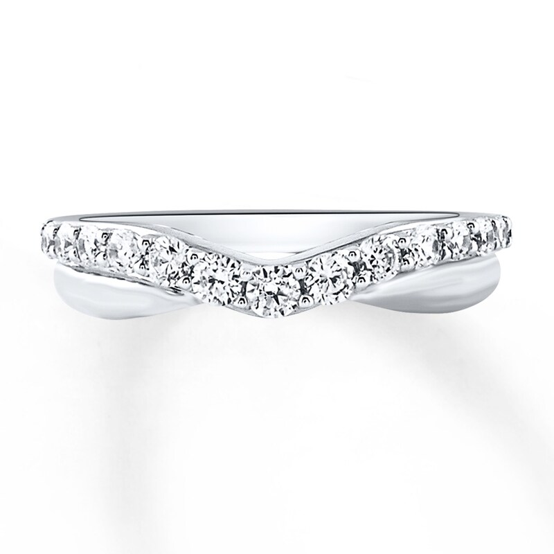 Main Image 4 of Previously Owned Diamond Anniversary Ring 1/2 ct tw Round-cut 14K White Gold