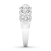 Thumbnail Image 3 of Previously Owned Diamond Anniversary Ring 3/4 ct tw Round/Marquise 14K White Gold