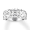Thumbnail Image 1 of Previously Owned Diamond Anniversary Ring 1-1/2 ct tw Princess/Round 14K Gold
