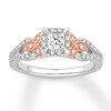 Thumbnail Image 1 of Previously Owned Diamond Promise Ring 1/2 ct tw Princess/Round 10K Two-Tone Gold