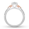Thumbnail Image 2 of Previously Owned Diamond Promise Ring 1/2 ct tw Princess/Round 10K Two-Tone Gold