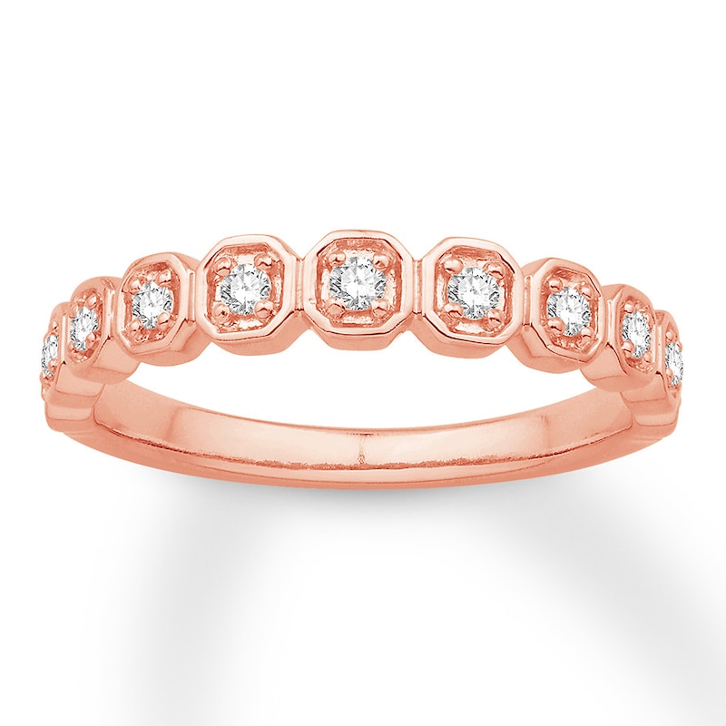 Main Image 1 of Previously Owned Diamond Anniversary Band 1/5 ct tw Round-cut 10K Rose Gold