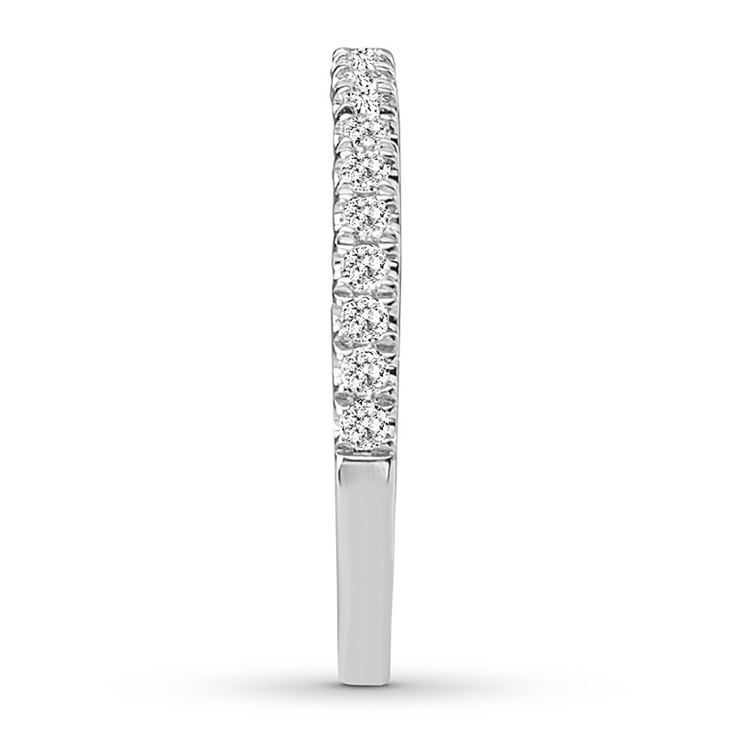 Main Image 3 of Previously Owned Diamond Wedding Band 1/3 carat tw Round 14K White Gold