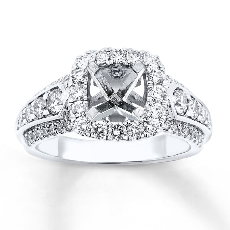 Main Image 1 of Previously Owned Diamond Engagement Ring Setting 1 1/8 ct tw Round 14K Gold