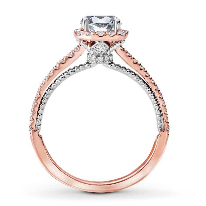Main Image 2 of Previously Owned Diamond Engagement Ring Setting 1/3 ct tw Round 14K Rose Gold