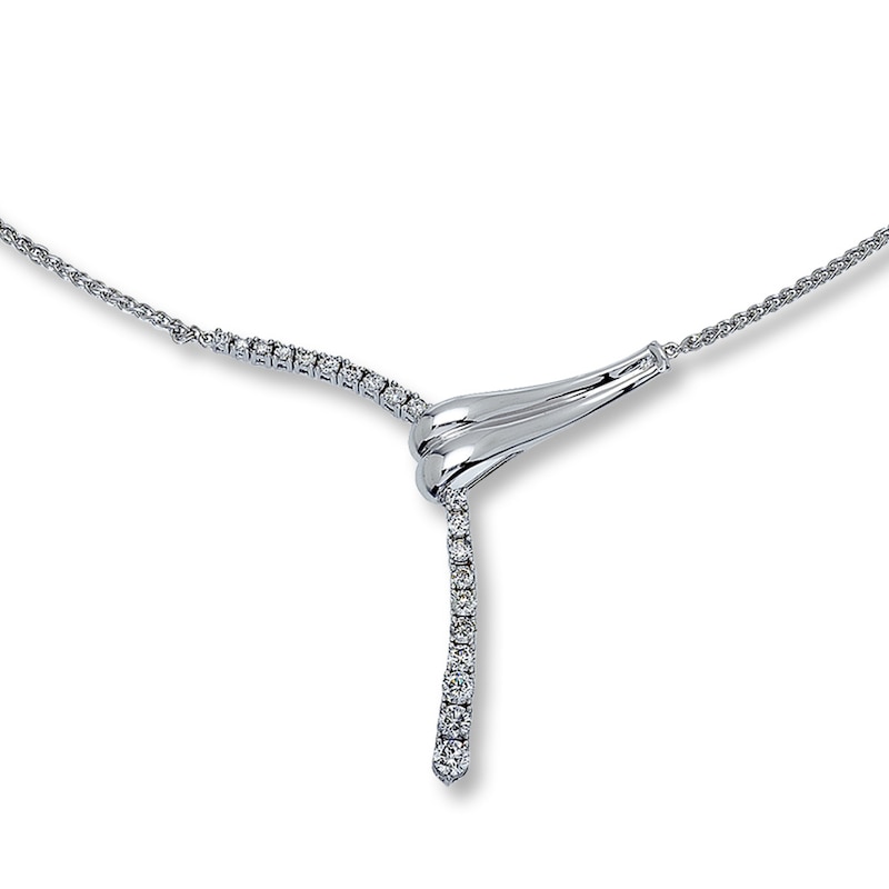 Previously Owned Diamond Necklace 1 ct tw Round 14K White Gold