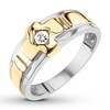 Thumbnail Image 4 of Previously Owned Men's Diamond Solitaire Ring 1/6 carat Round 10K Two-Tone Gold
