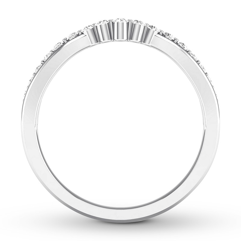 Main Image 2 of Previously Owned Diamond Contour Ring 1/5 carat tw Round 14K White Gold