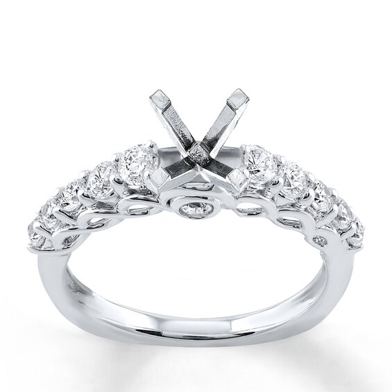Previously Owned Hearts Desire Ring Setting 34 ct tw Diamonds 18K White Gold Previously Owned Hearts Desire Ring Setting 34 ct tw Diamonds 18K White Gold