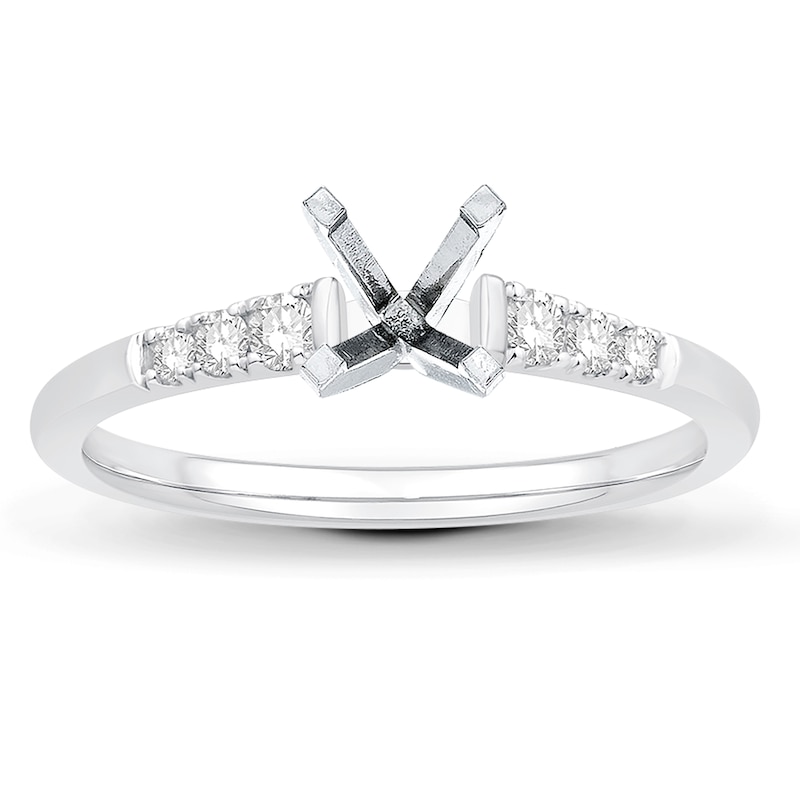 Main Image 1 of Previously Owned Diamond Engagement Ring Setting 1/6 ct tw Round Platinum