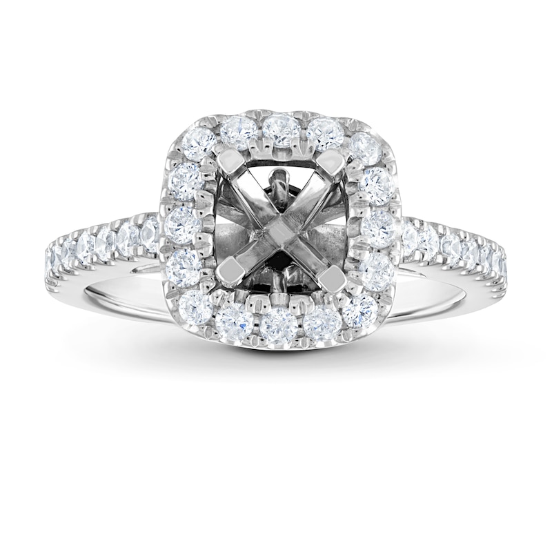 Main Image 1 of Previously Owned Vera Wang WISH Diamond Engagement Ring Setting 3/4 ct tw Round 14K White Gold