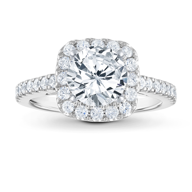 Main Image 3 of Previously Owned Vera Wang WISH Diamond Engagement Ring Setting 3/4 ct tw Round 14K White Gold