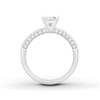 Thumbnail Image 2 of Previously Owned Diamond Engagement Ring Setting 1/2 ct tw Round/Pear-shaped Platinum