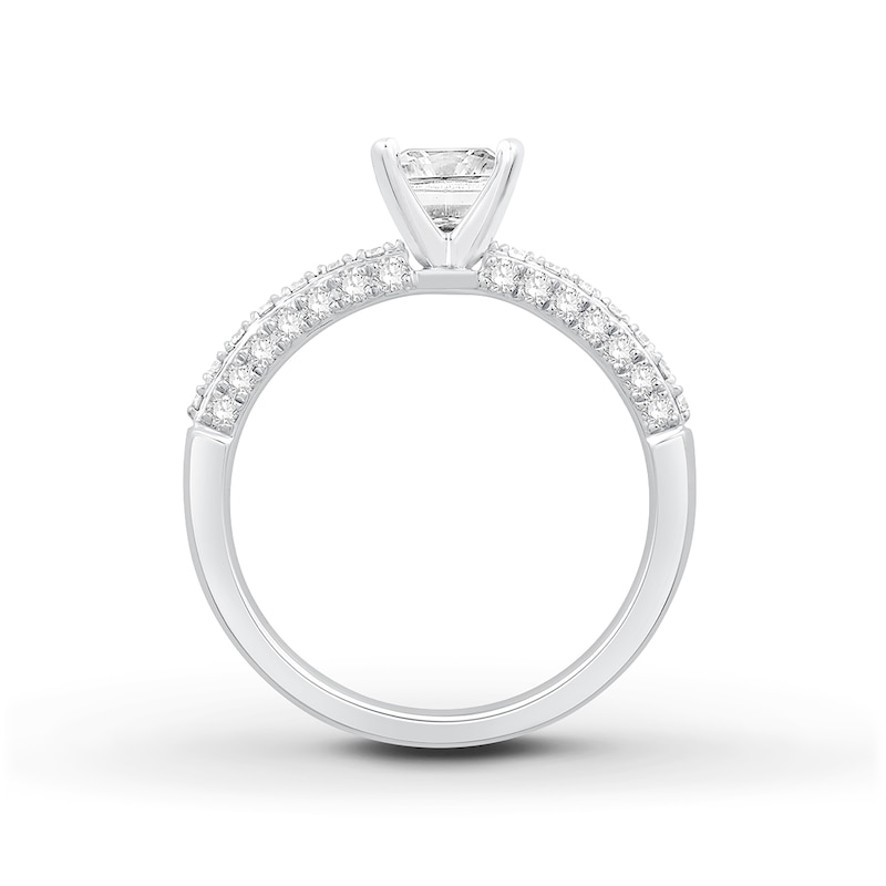 Main Image 2 of Previously Owned Diamond Engagement Ring Setting 1/2 ct tw Round/Pear-shaped Platinum