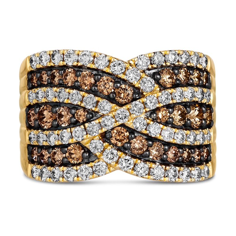 Main Image 3 of Previously Owned Le Vian Wrapped In Chocolate Diamond Ring 1-7/8 ct tw Round 14K Honey Gold