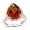 Thumbnail Image 1 of Previously Owned Effy Natural Citrine Ring 1/3 ct tw Diamonds 14K Rose Gold