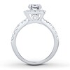 Thumbnail Image 2 of Previously Owned Colorless Diamond Ring Setting 7/8 ct tw Round 14K White Gold