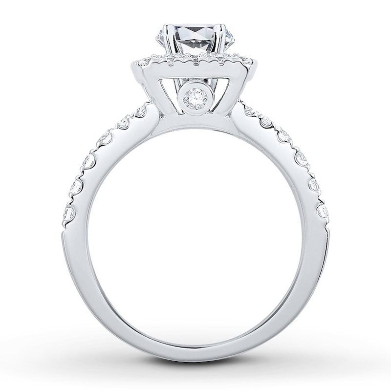 Main Image 2 of Previously Owned Colorless Diamond Ring Setting 7/8 ct tw Round 14K White Gold