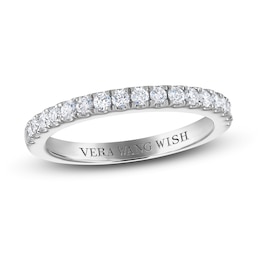 Previously Owned Vera Wang WISH Diamond Wedding Band 3/8 ct tw Round 14K White Gold