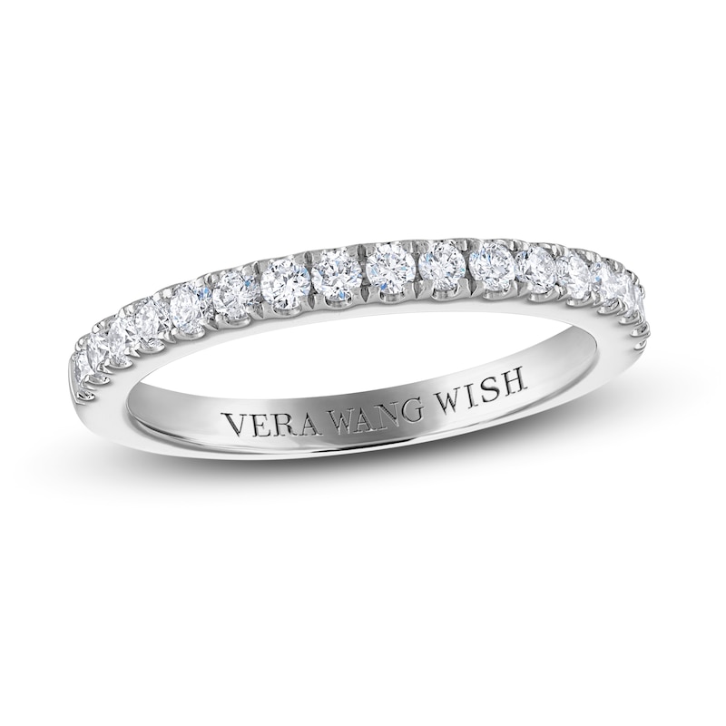 Main Image 1 of Previously Owned Vera Wang WISH Diamond Wedding Band 3/8 ct tw Round 14K White Gold