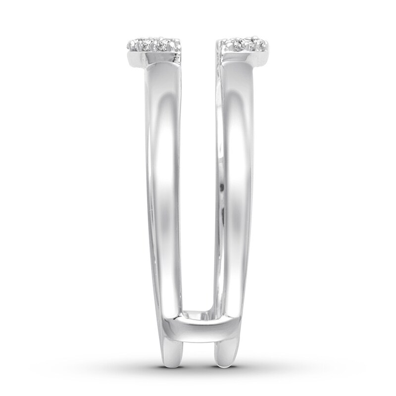 Main Image 2 of Previously Owned Diamond Enhancer Ring 1/8 ct tw Round-cut 14K White Gold