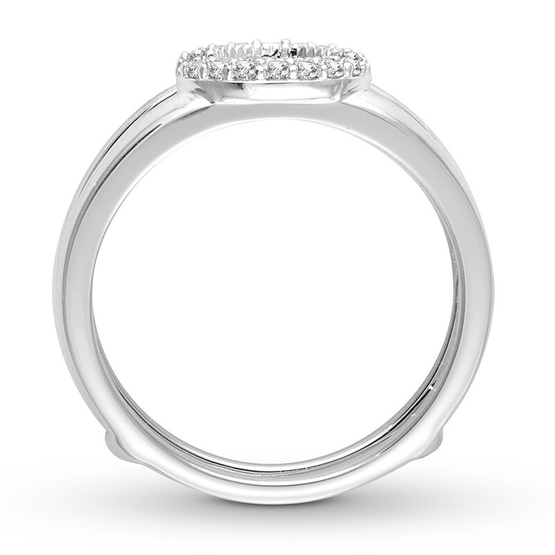 Main Image 3 of Previously Owned Diamond Enhancer Ring 1/8 ct tw Round-cut 14K White Gold