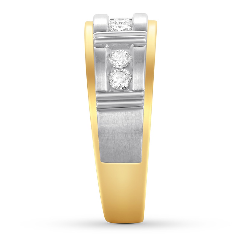 Main Image 3 of Previously Owned Men's Diamond Band 1/2 ct tw Round-cut 14K Yellow Gold