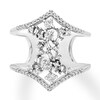 Thumbnail Image 1 of Previously Owned Scattered Diamond Ring 1/2 carat tw Round 10K White Gold