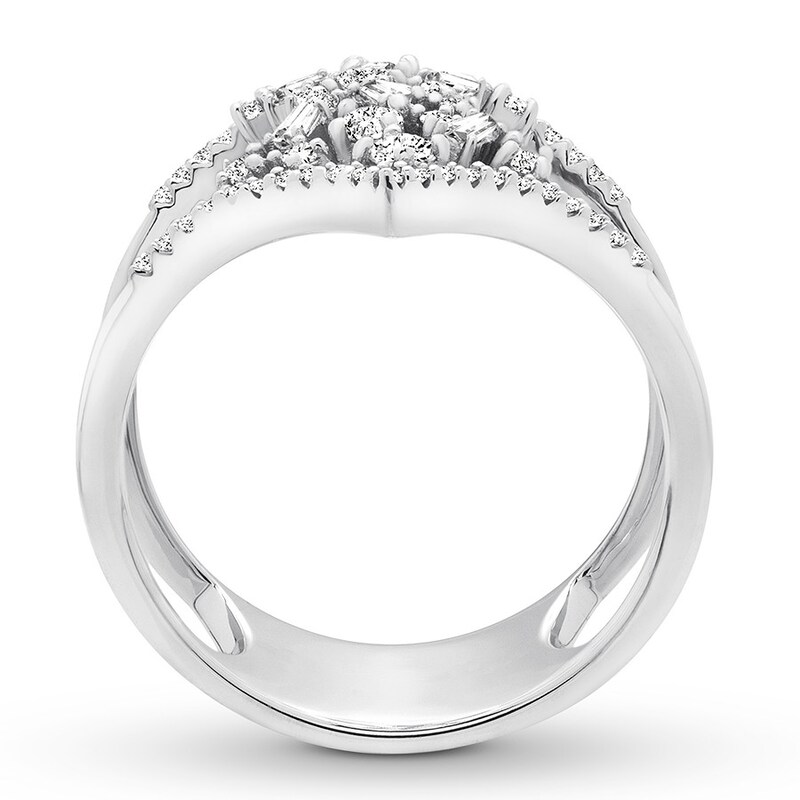 Main Image 2 of Previously Owned Scattered Diamond Ring 1/2 carat tw Round 10K White Gold