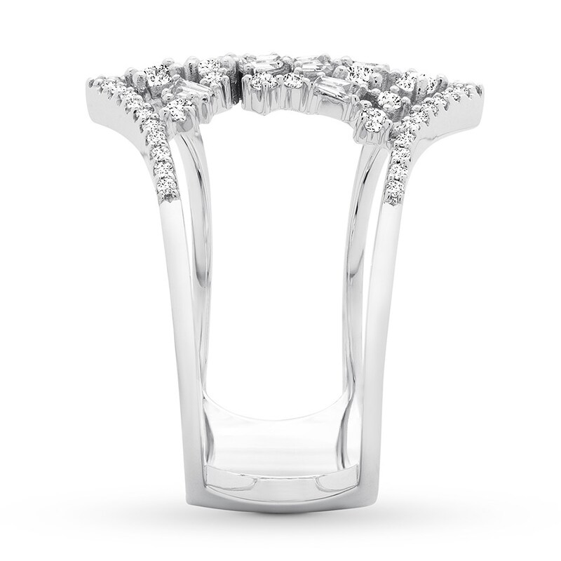 Main Image 3 of Previously Owned Scattered Diamond Ring 1/2 carat tw Round 10K White Gold