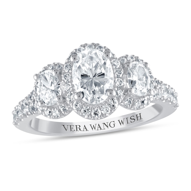 Main Image 1 of Previously Owned Vera Wang WISH 3-Stone Diamond Ring 1-3/4 ct tw 14K White Gold