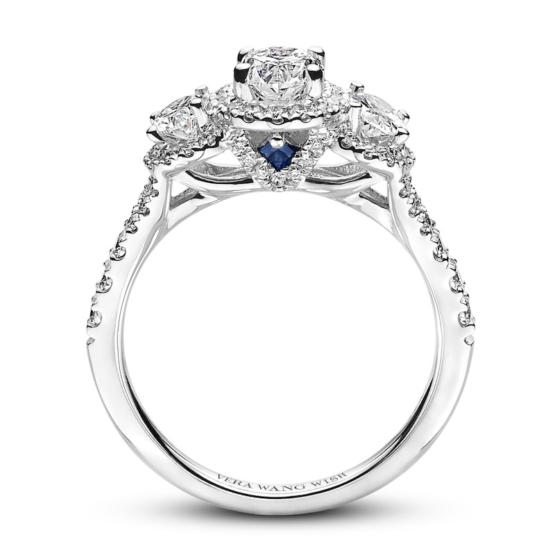 Main Image 3 of Previously Owned Vera Wang WISH 3-Stone Diamond Ring 1-3/4 ct tw 14K White Gold