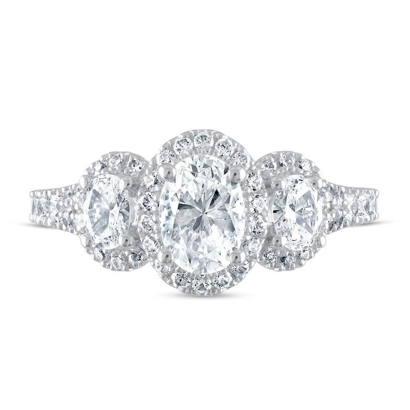 Main Image 4 of Previously Owned Vera Wang WISH 3-Stone Diamond Ring 1-3/4 ct tw 14K White Gold