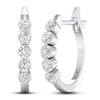 Thumbnail Image 1 of Previously Owned Diamond Hoop Earrings 1 ct tw Round 14K White Gold