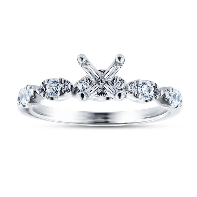 Main Image 1 of Previously Owned Diamond Engagement Ring Setting 1/4 ct tw Round 14K White Gold