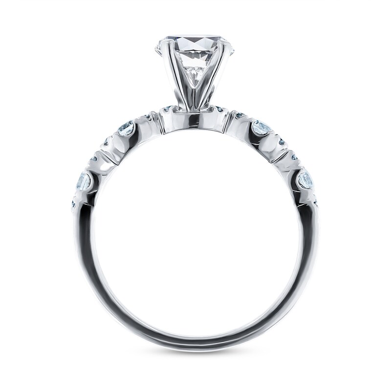 Main Image 2 of Previously Owned Diamond Engagement Ring Setting 1/4 ct tw Round 14K White Gold