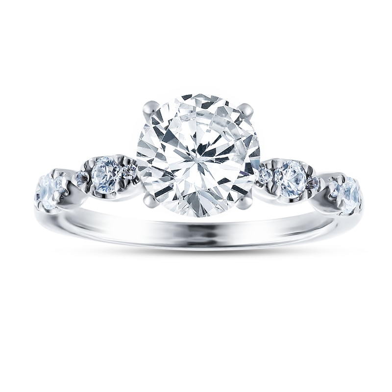 Main Image 3 of Previously Owned Diamond Engagement Ring Setting 1/4 ct tw Round 14K White Gold