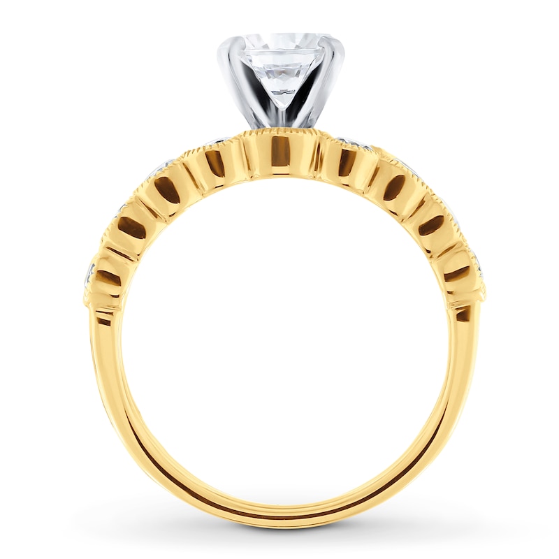 Main Image 2 of Previously Owned Diamond Engagement Ring Setting 1-5/8 ct tw Round 14K Yellow Gold