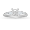 Thumbnail Image 1 of Previously Owned Diamond Ring Setting 1/8 ct tw Round/Baguette 14K White Gold